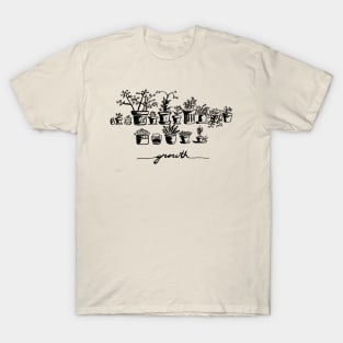 Growth (black and white) T-Shirt